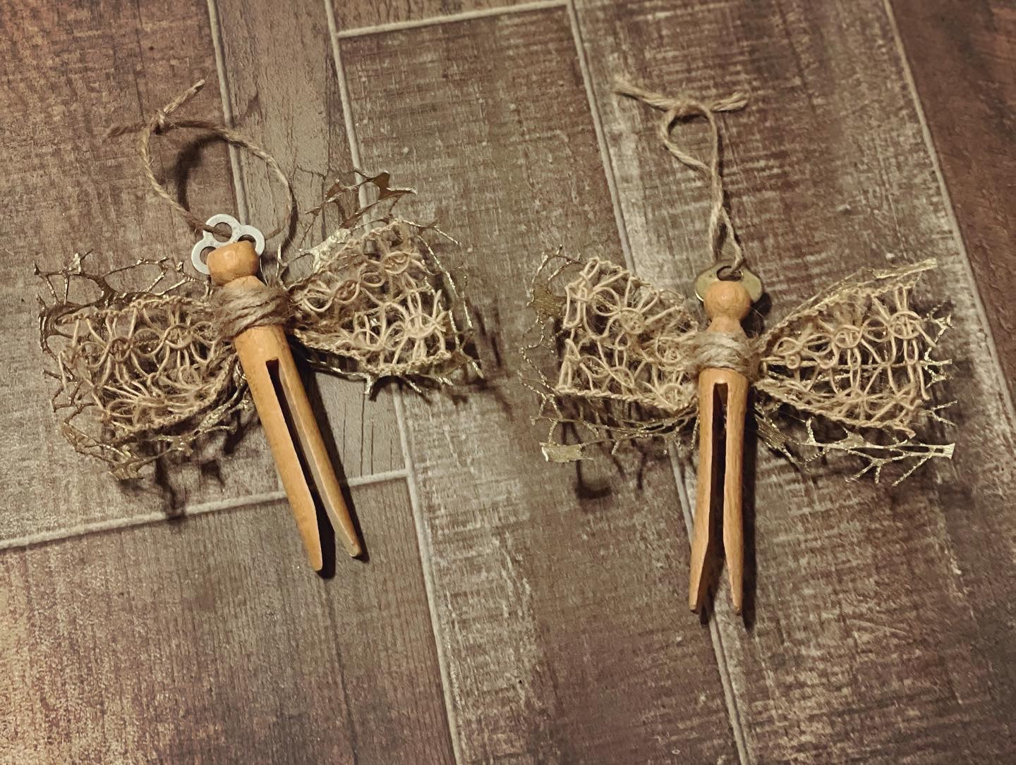 Vintage Clothespin Angel Ornaments