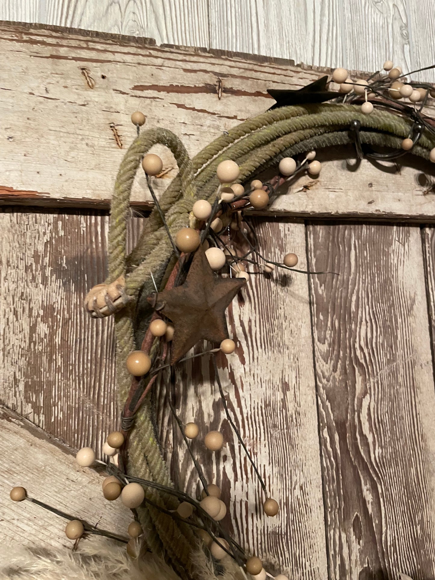 Rustic Western Boho Lariat Rope Wreath