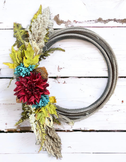 Handmade Lariat Rope Western Wreath